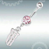 monster Barbell Bar Belly Navel Ring Body Piercing