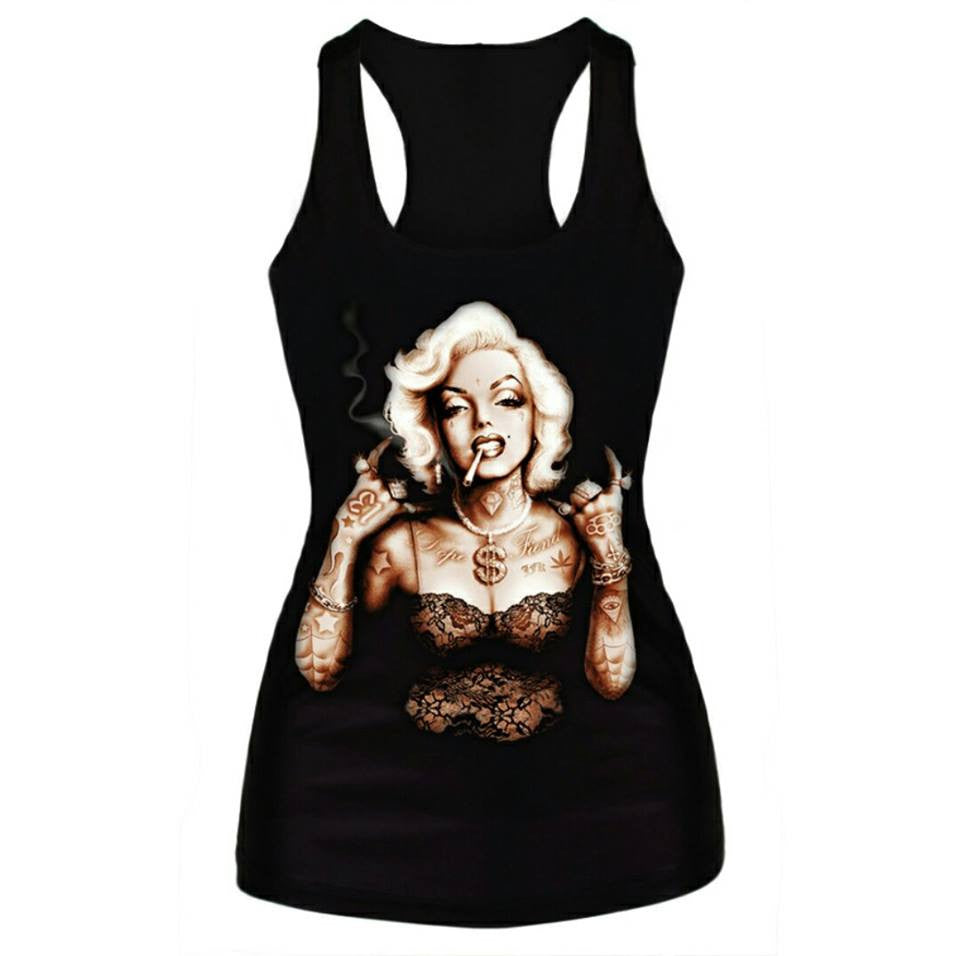 Tank Tops T-Shirt Marilyn Monroe bad ass