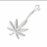 Barbell Bar Belly Navel Ring Body Piercing weed