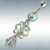 butterfly Bar Belly Navel Ring Body Piercing