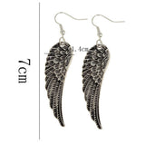 New Tibet Silver Women Retro Style Angel Wings Earrings