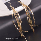 Dangle Ear Stud Hoop Earrings