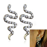 Fashion Vintage Punk Snake Shaped Carve Patterns Girl Women Stud Earrings