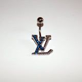 LV Barbell Bar Belly Navel Ring Body Piercing